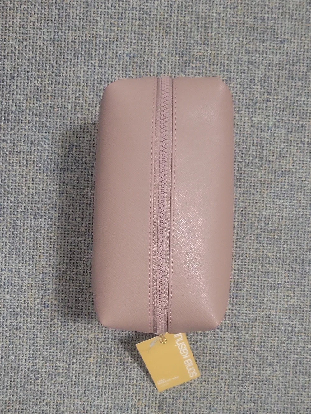 SONIA KASHUK Medium Loaf Makeup and Small Makeup Bag (Set of 2) in Mauve